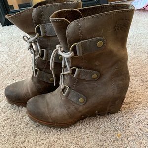 Sorel heeled booties